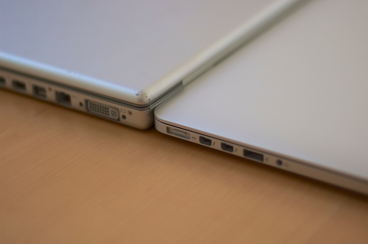 MacBook Pro RetinaとEarly2008との比較